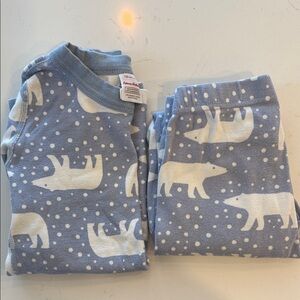 Hanna Andersson Blue and White Polar Bear Pajama Set